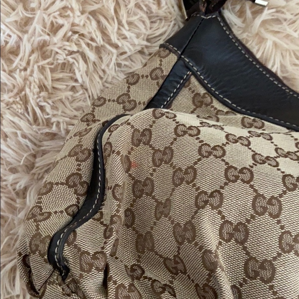 Auth Gucci Brown GG Monogram Abbey D-Ring Hobo Bag - Picture 10 of 16